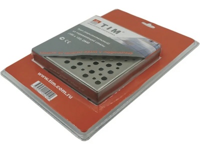 TIM BAD411502 Трап сливной 150x150/40 мм боковой сток (Защита от запаха: сухой + гидрозатвор), нержавеющая сталь - фото2