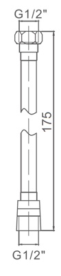 Tim C-M175-04SV Душевой шланг для лейки, латунь, ПВХ, серебристый + серый - фото2
