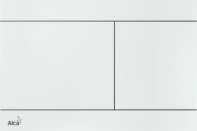 ALCAPLAST FUN-WHITE Кнопка управления для скрытых систем инсталляции, нержавеющая сталь-белый глянец - фото