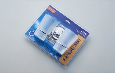 Ledeme L3708 Стакан для зубной щетки, пластик, хром - фото6