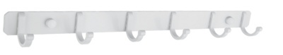 Ledeme L5516W-6 Крючок-вешалка, авиационный алюминий, белый - фото