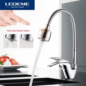 Ledeme L4302-B Смеситель для кухни, цинк, хром - фото