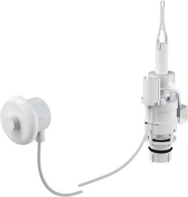 ALCAPLAST MPO10 Кнопка пневматического смыва на расстоянии – ручное управление, белый, монтаж: в стену - фото