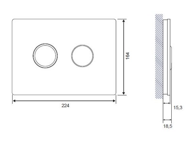 Cersanit P-BU-ACN-CIR-PN/Bl/Gl Кнопка смыва ACCENTO CIRCLE для AQUA 50 пневматическая стекло черный - фото4