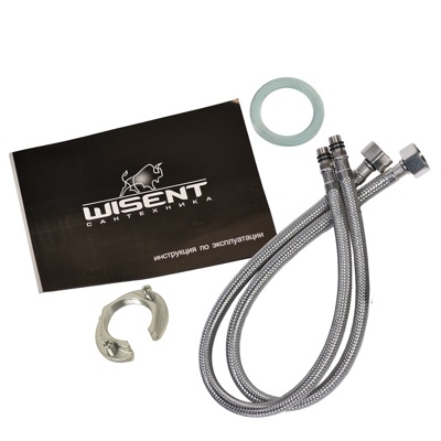 Wisent W6055-18 Смеситель для кухни с выдвижной лейкой, нержавеющая сталь, белый +  хром - фото3