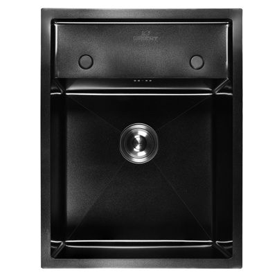 Кухонная мойка WISENT WW36550B-X с дозатором WW405B, графит - фото3