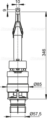 ALCAPLAST A06 Сливной механизм для скрытых систем инсталляции - фото2