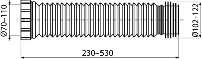 ALCAPLAST A97SN-BL-01 Гибкая подводка для подключения унитаза (гофра) - фото2