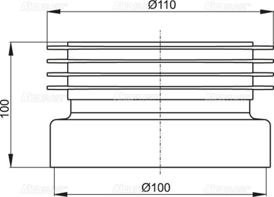 ALCAPLAST A99-BL-01 Манжета для унитаза прямая - фото2