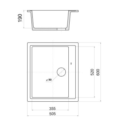 Кухонная мойка Wisent W600-25, onyx - фото6