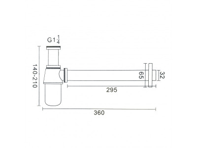 Ledeme L80W Сифон умывальника G5/4