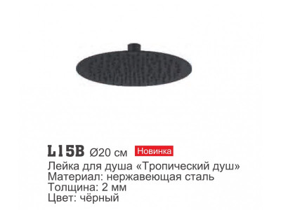 Ledeme L15B Душевая лейка 20 см, 