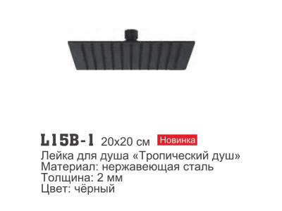 Ledeme L15B-1 Душевая лейка 20х20 см, 