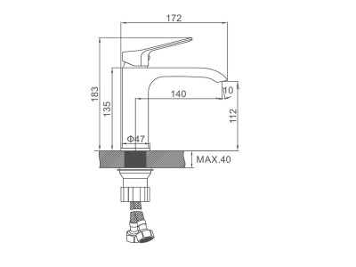 Ledeme L1094 Смеситель для умывальника, латунь, хром - фото2