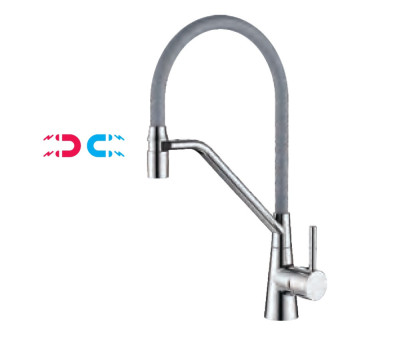 Ledeme L4397-9 Смеситель для кухни, латунь, хром+серый - фото4
