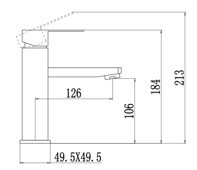 Fmark FS8101Q Смеситель для умывальника, нержавеющая сталь, оружейная сталь - фото2