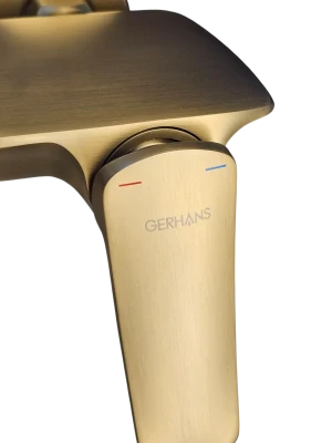 Смеситель для ванны/душа GERHANS K13430Y, золотой сатин - фото4