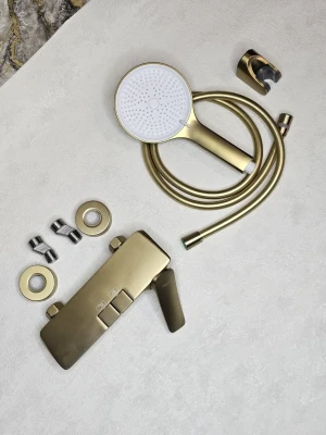 Смеситель для ванны/душа GERHANS K13430Y, золотой сатин - фото7