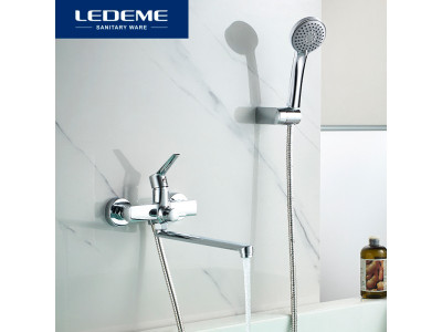 Ledeme L2269 Смеситель для ванны, латунь, хром - фото3