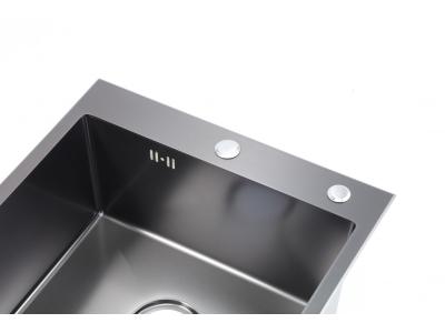 Мойка кухонная, графит, декор WISENT 5050BM-C - фото4
