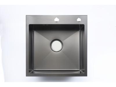 Мойка кухонная, графит, декор WISENT 5050BM-C - фото5