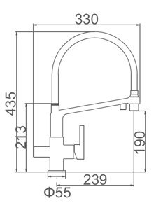 Смеситель для кухни GERHANS K14090B-2 - фото3