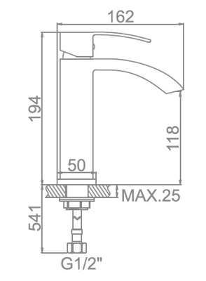 Ledeme L1055-15 Смеситель для умывальника, цинк, хром - фото2