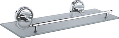 Ledeme L3507-5 Полка в ванную, сталь + стекло, хром - фото