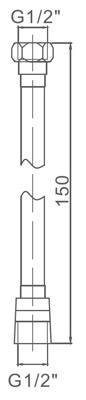 Ledeme L44-1 Душевой шланг для лейки, цинк, ПВХ, серебристый + серый - фото2