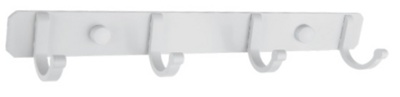 Ledeme L5516W-4 Крючок-вешалка, авиационный алюминий, белый - фото