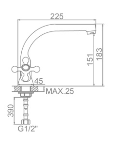 Ledeme L5819-2 Смеситель для кухни, цинк, хром - фото2