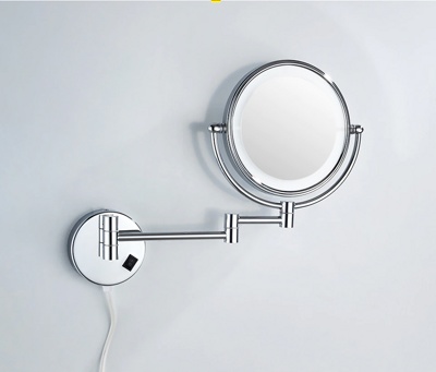 Ledeme L6508D Зеркало ванной увеличительное, с LED подсветкой, латунь, хром, 8 дюймов - фото