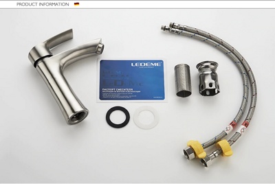Ledeme L71001 Смеситель для умывальника, нержавеющая сталь, сатин - фото4