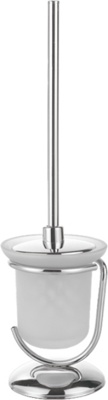 Ledeme L907 Туалетный ершик, сталь + стекло, хром - фото