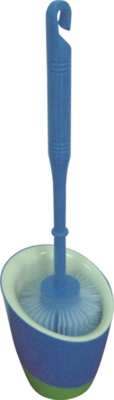 Ledeme L908-1 Туалетный ершик, пластик, синий + зелёный - фото