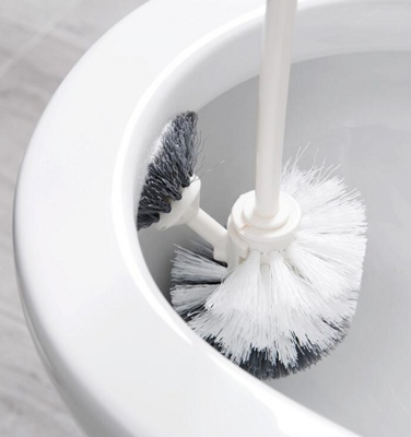 Ledeme L916 Туалетный ершик, пластик, бежевый + серый - фото2
