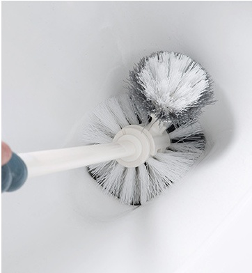 Ledeme L916 Туалетный ершик, пластик, бежевый + серый - фото3