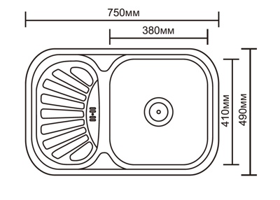 Кухонная мойка Ledeme L97549-R, ГЛЯНЕЦ - фото3