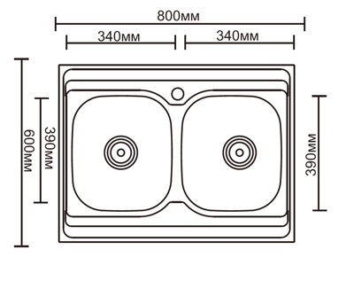 Кухонная мойка Ledeme L98060B, ГЛЯНЕЦ - фото3