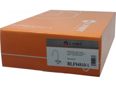 Loffrey LF84810-1 Смеситель для кухни, цинк, хром + красный - фото3
