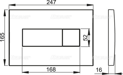 ALCAPLAST M370 Кнопка управления для скрытых систем инсталляции, белый - фото2