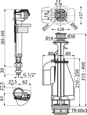 ALCAPLAST SA08ASK 1/2