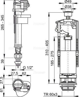 ALCAPLAST SA2000S 1/2