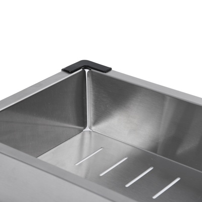 WISENT W30400 Коландер для кухонной мойки, нержавеющая сталь, сатин (40 см) - фото2